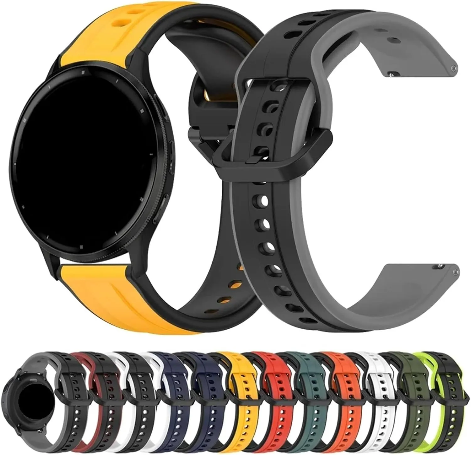 Silicone Watch Straps Quick Release Replacement Band 20mm 22mm Men Women Universal