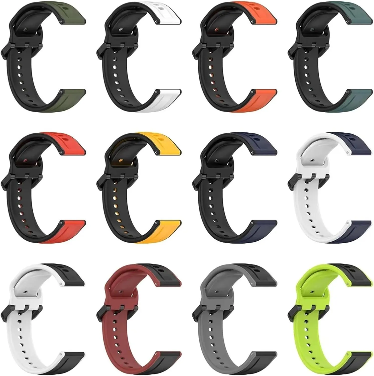 Silicone Watch Straps Quick Release Replacement Band 20mm 22mm Men Women Universal