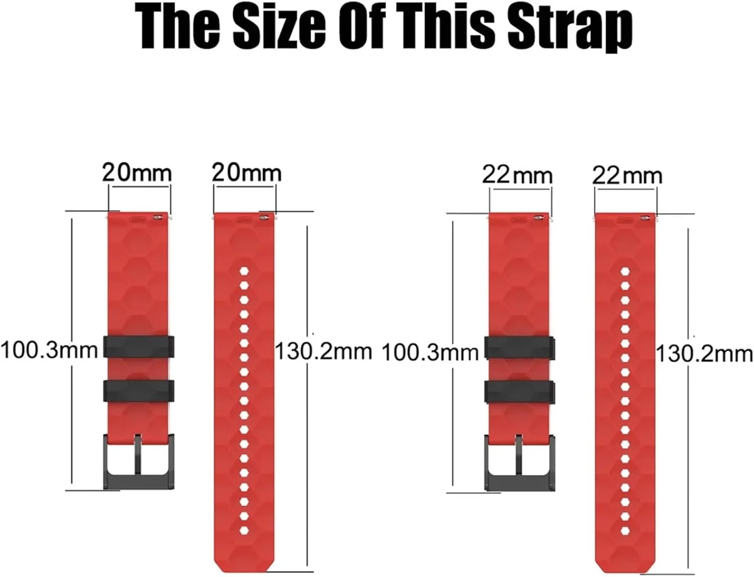 Silicone Watch Straps Quick Release Replacement Band 20mm 22mm Men Women Universal