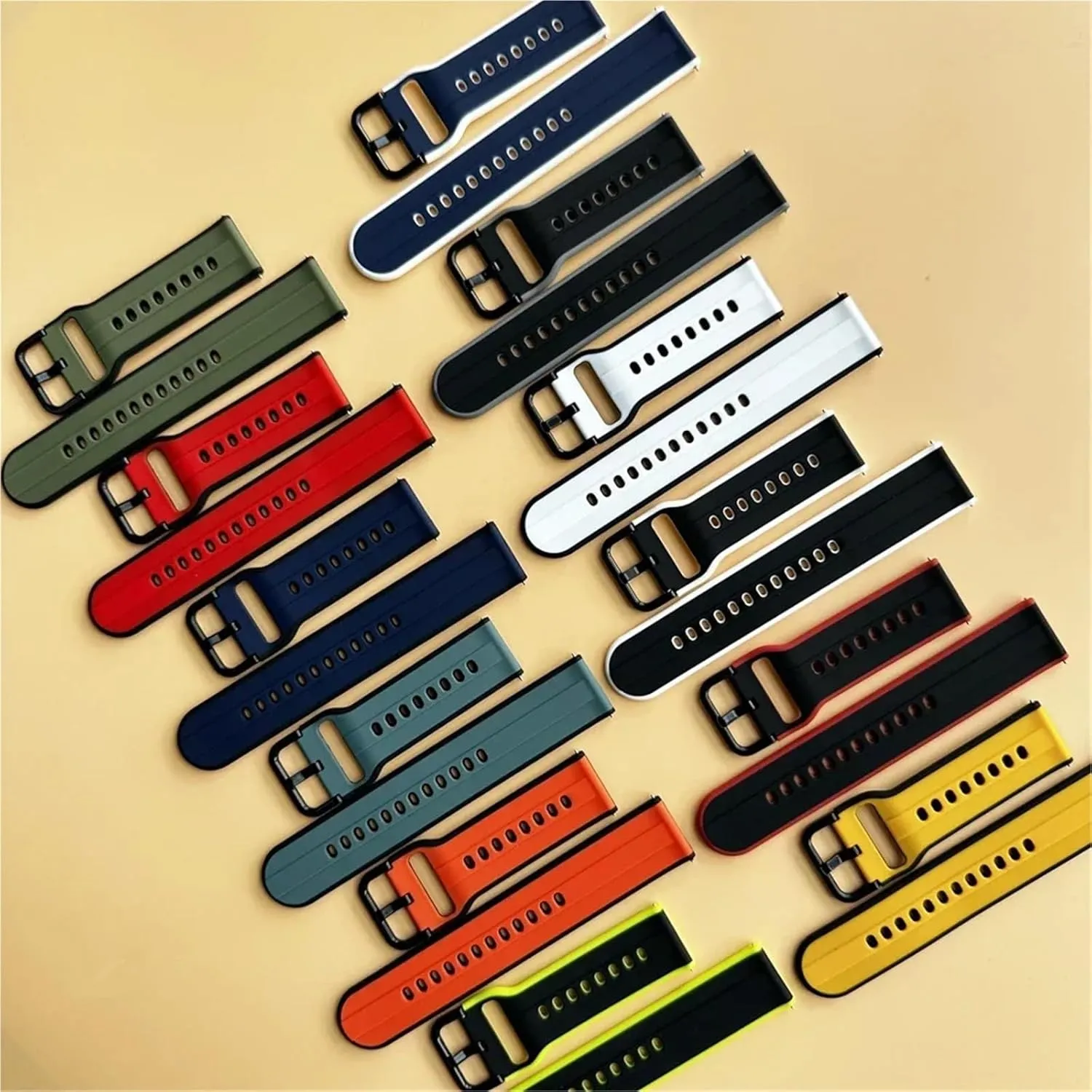 Silicone Watch Straps Quick Release Replacement Band 20mm 22mm Men Women Universal