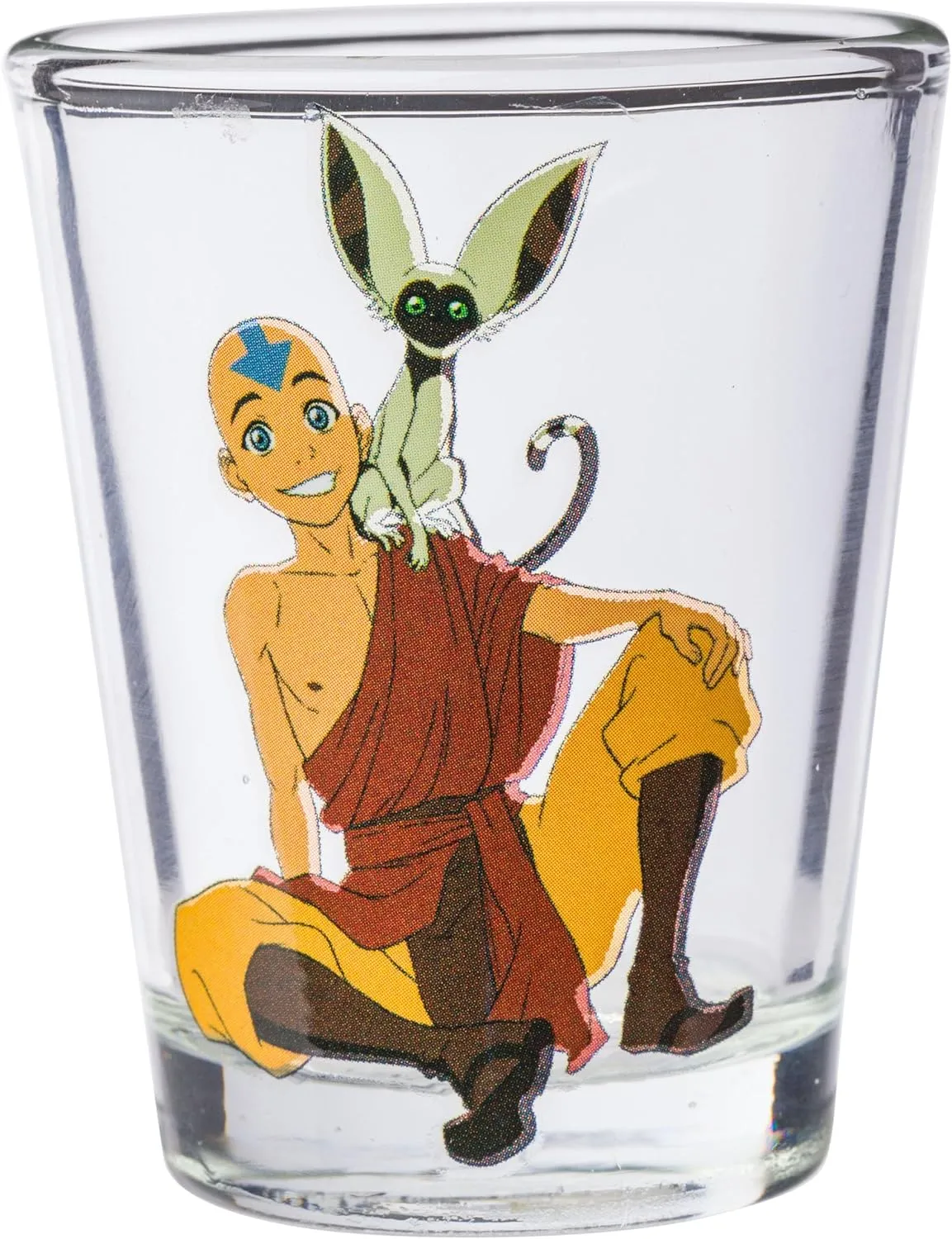Silver Buffalo Avatar the Last Airbender Featuring Aang, Katara, Toph, Appa, and Momo 4 Pack Mini Glasses, 1.5 Ounces
