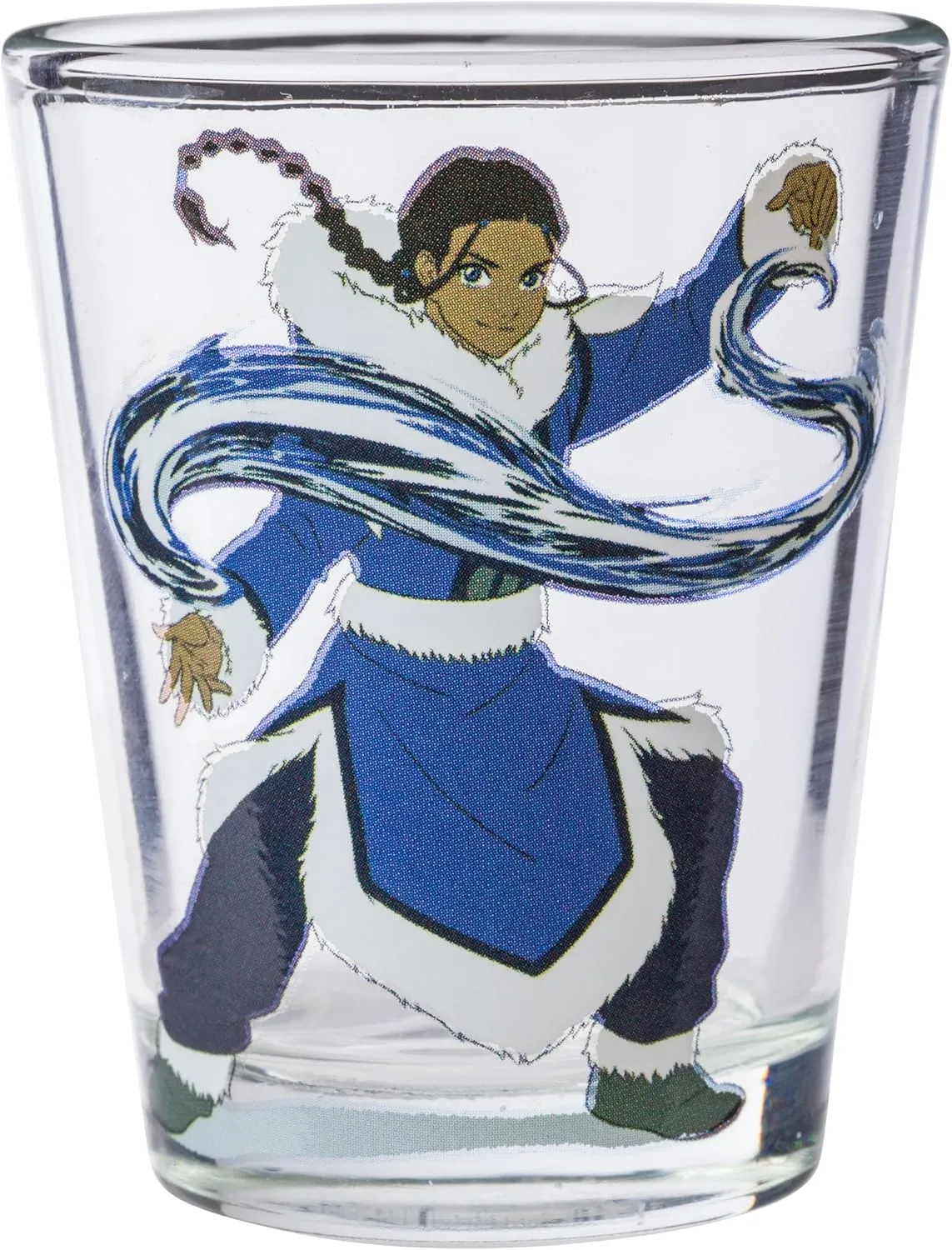 Silver Buffalo Avatar the Last Airbender Featuring Aang, Katara, Toph, Appa, and Momo 4 Pack Mini Glasses, 1.5 Ounces