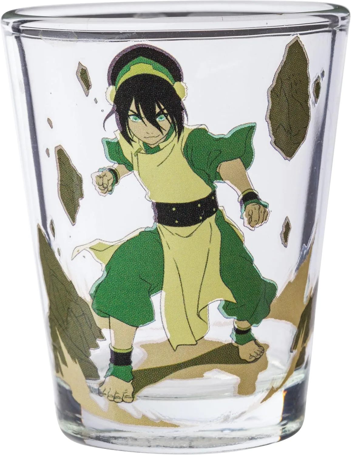 Silver Buffalo Avatar the Last Airbender Featuring Aang, Katara, Toph, Appa, and Momo 4 Pack Mini Glasses, 1.5 Ounces
