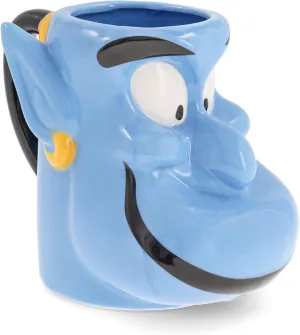 Silver Buffalo Disney Aladdin Genie Ceramic 3D Sculpted Mug, 22 Ounces