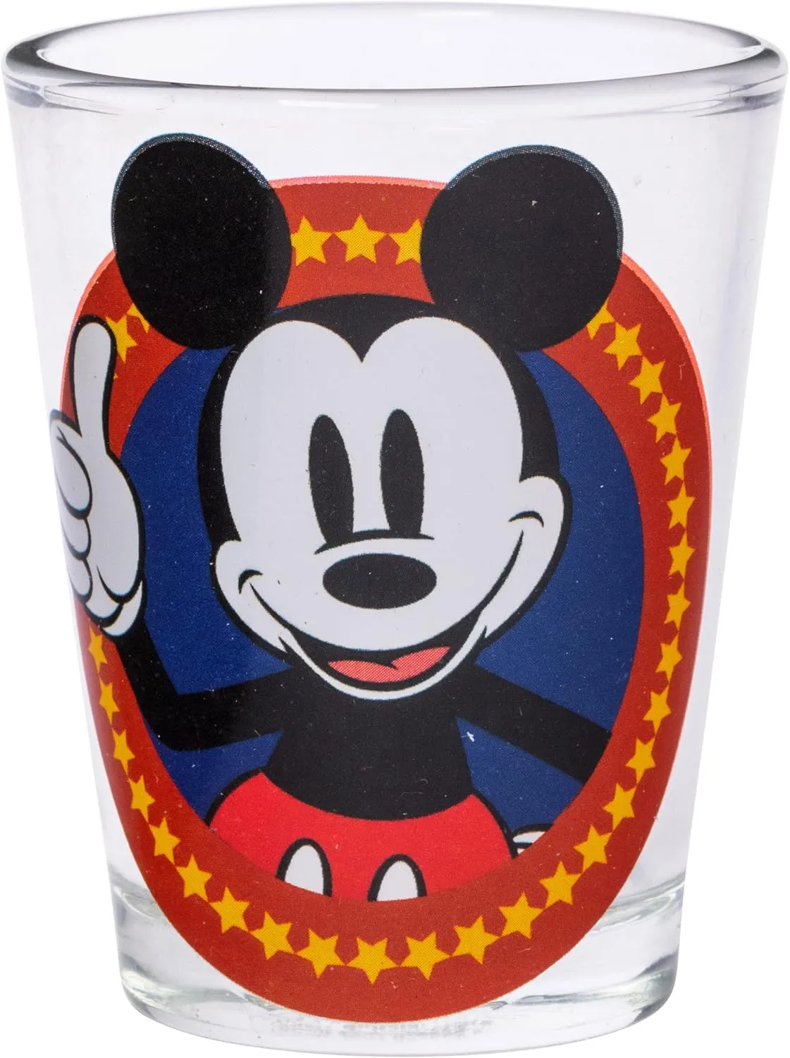 Silver Buffalo Disney Classic Mickey Mouse 4 Pack Mini Glasses, 1.5 Ounces