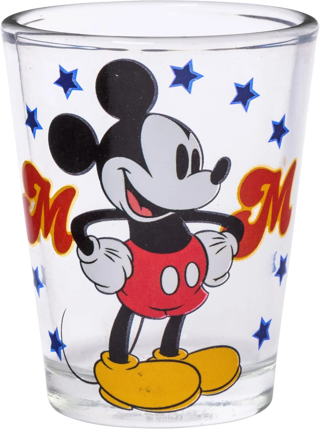 Silver Buffalo Disney Classic Mickey Mouse 4 Pack Mini Glasses, 1.5 Ounces