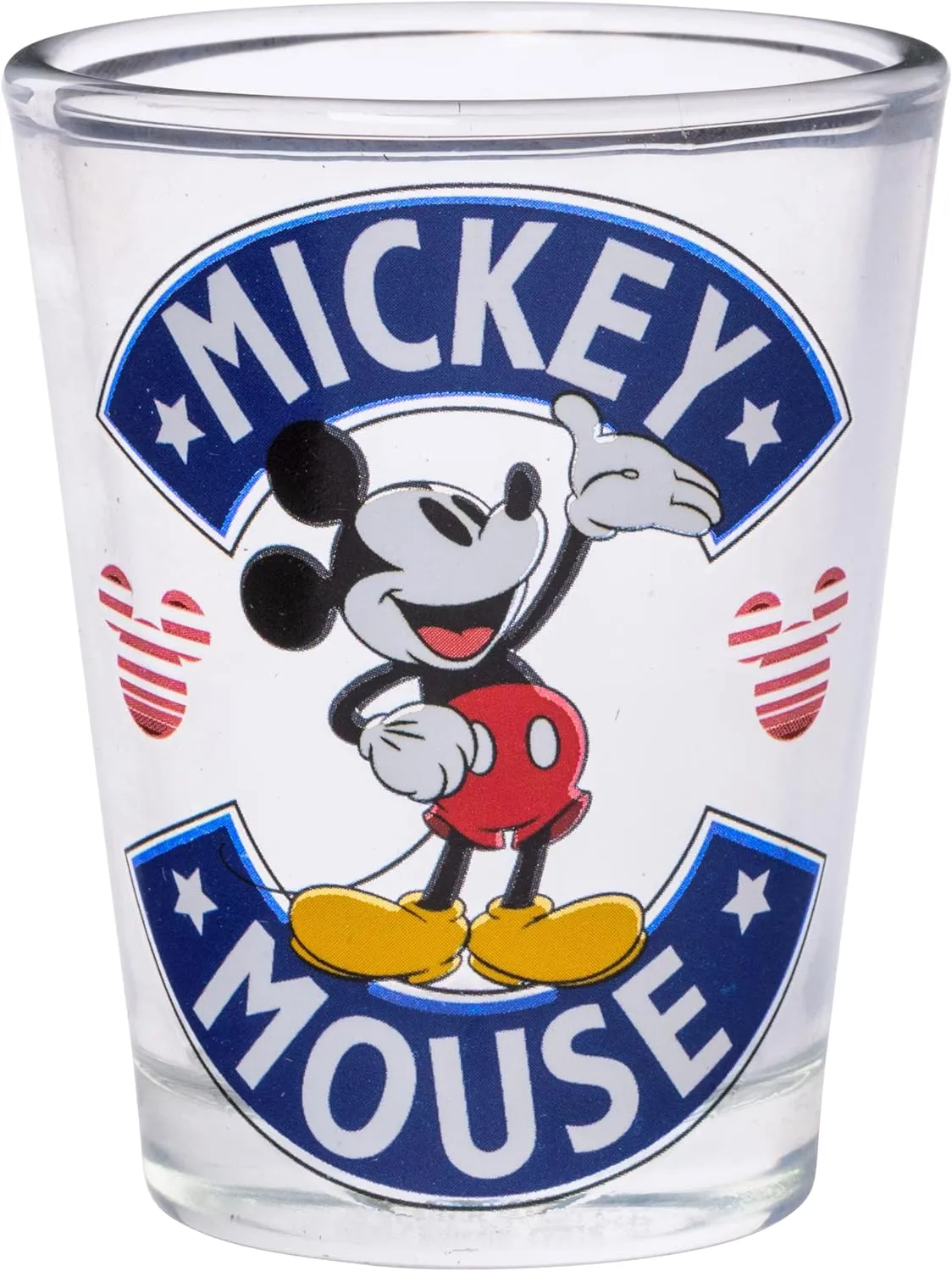 Silver Buffalo Disney Classic Mickey Mouse 4 Pack Mini Glasses, 1.5 Ounces