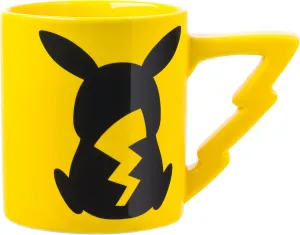 Silver Buffalo Pokémon Pikachu with Lightening Bolt Sculpted Handle Ceramic Mug, 20-Ounces