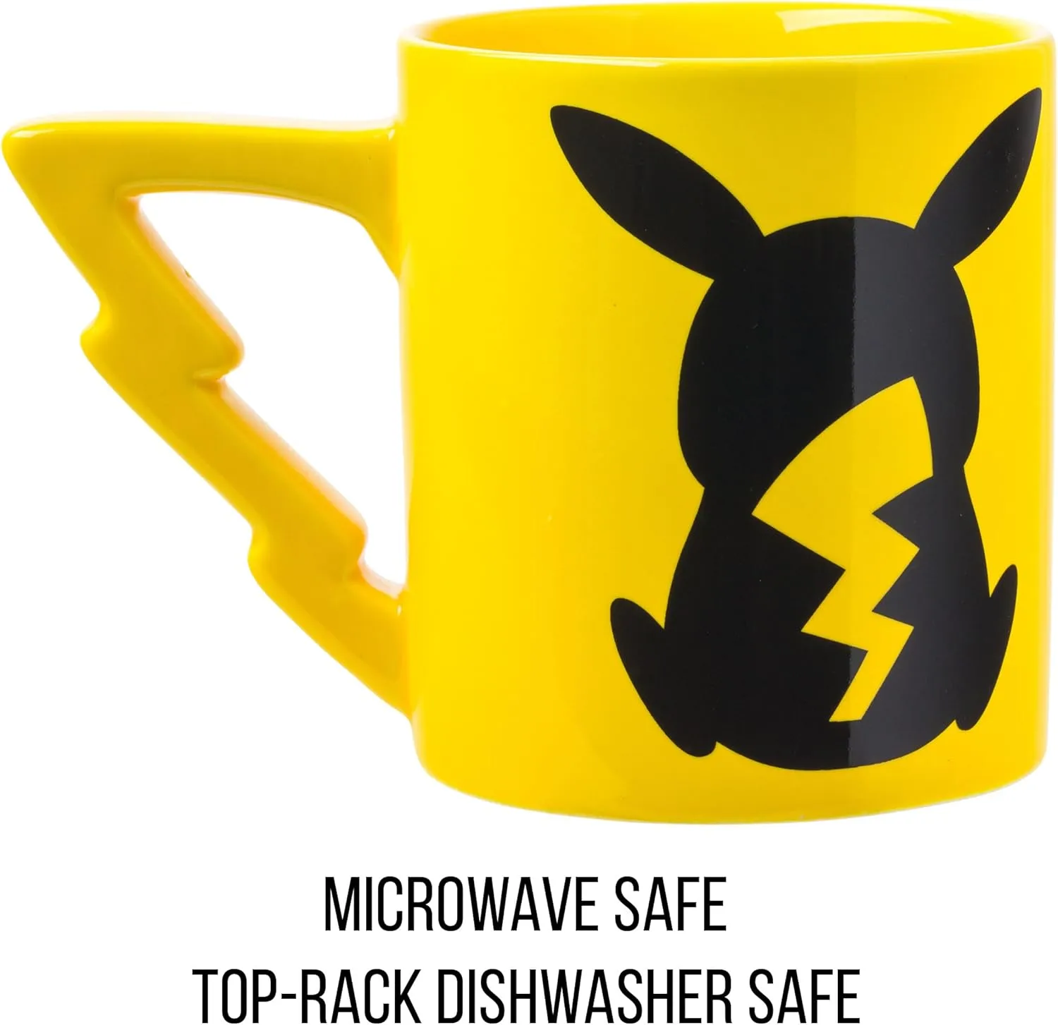 Silver Buffalo Pokémon Pikachu with Lightening Bolt Sculpted Handle Ceramic Mug, 20-Ounces