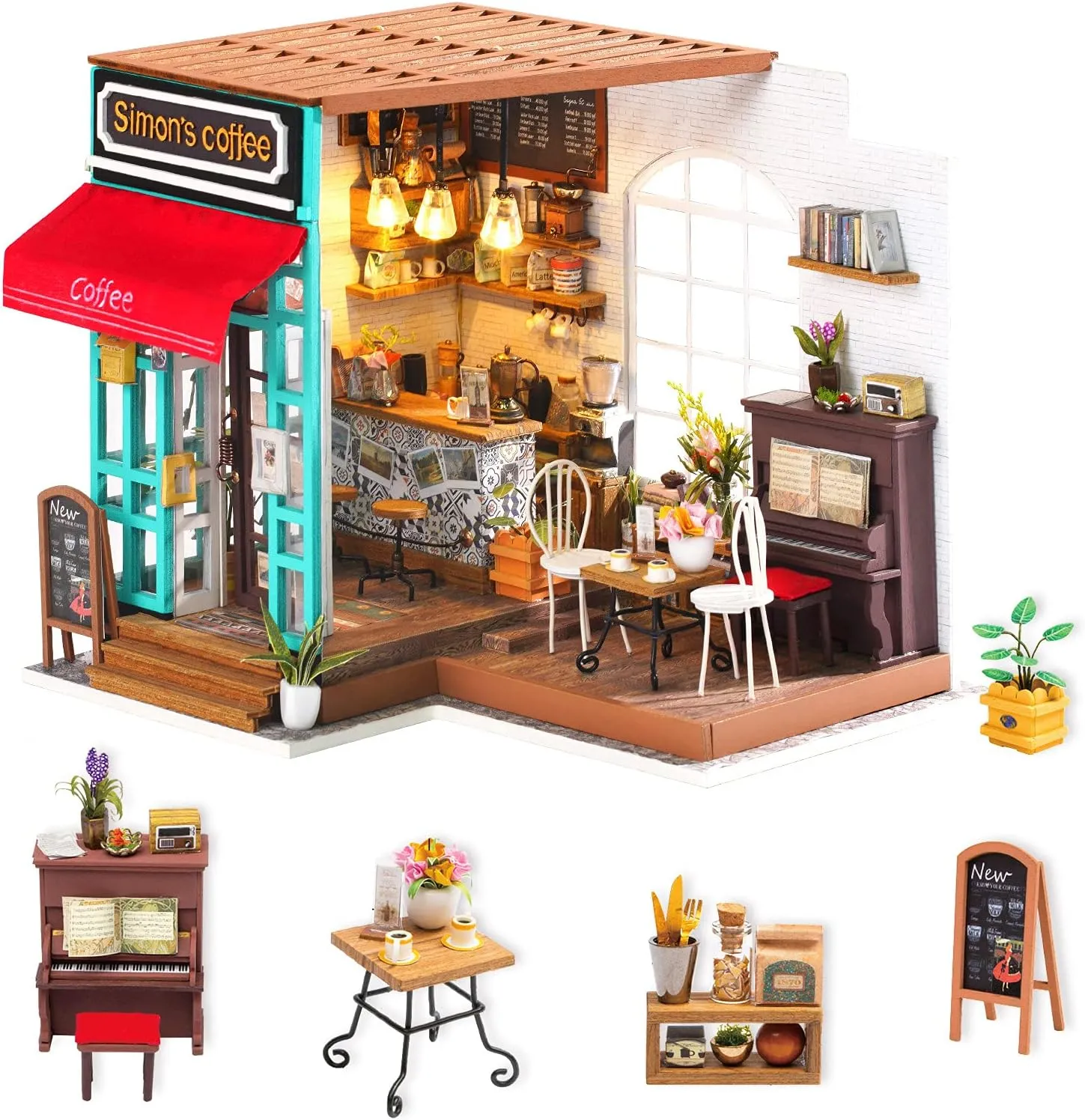 Simon's Coffee Miniature Dollhouse Kit