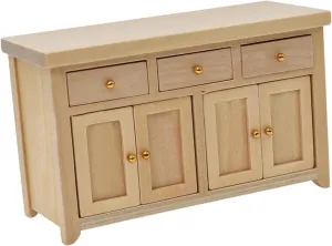 Simple Design Miniature Kitchen Cabinet,1/12 Dollhouse Furniture Cabinet Showcase Mini Dollhouse Furniture for Dining Room Toy Accessory , Wooden