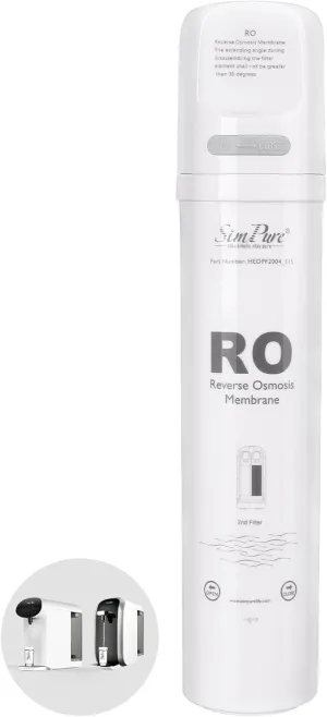 SimPure Y7/Y7P Series RO Filter Replacement Cartridge for Y7, Y7P-W, Y7P-BW, 6 Months Replacement Cartridge, 100 GPD, Model Number: SimPure ROULP-2012-100-Y7