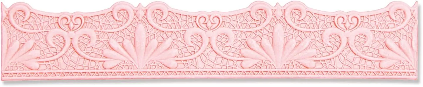 Sizzix 3-D Impresslits Embossing Folder Lace Border by Kath Breen, 665744, Multicolor