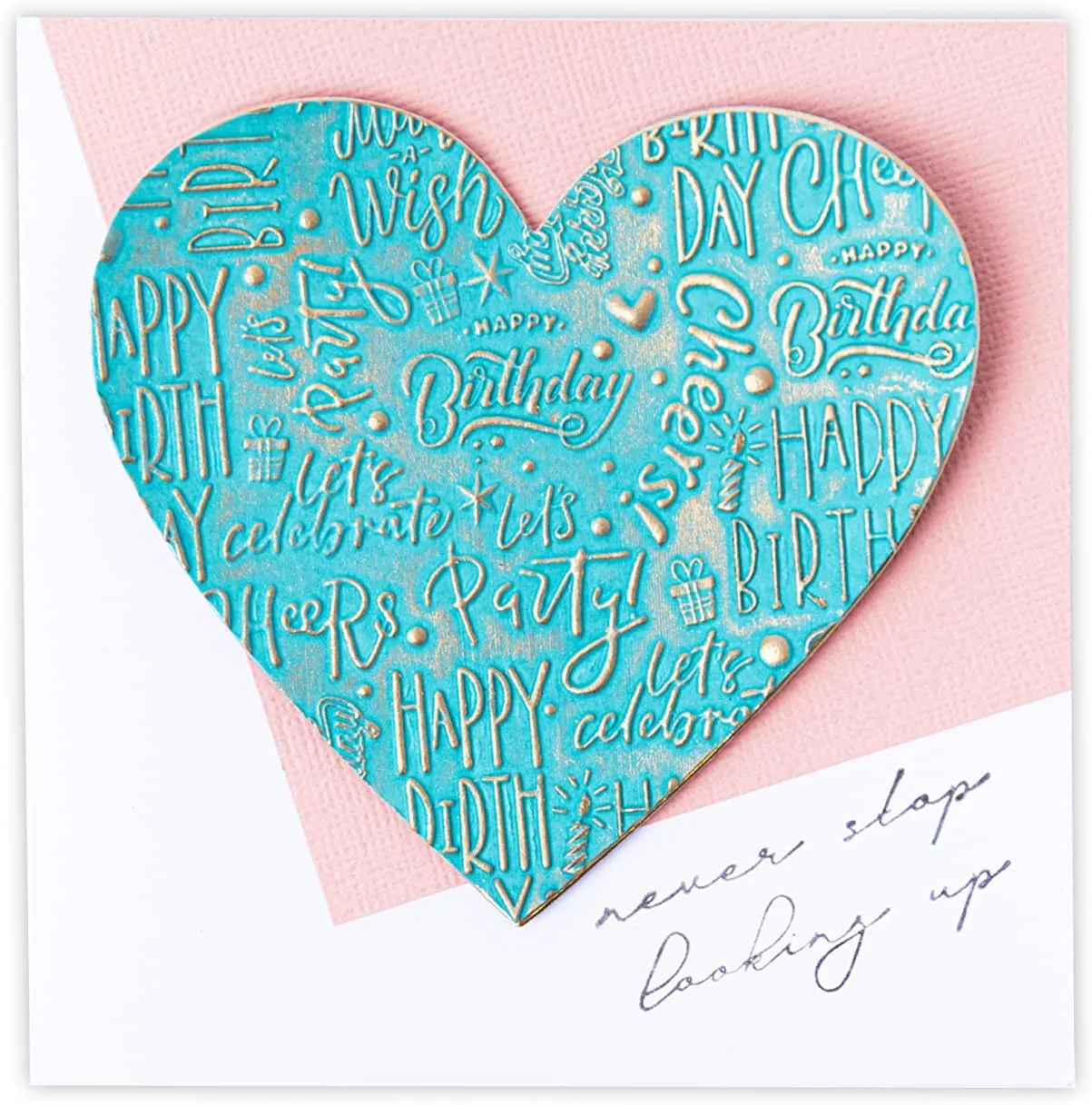 Sizzix 3-D Textured Impressions Embossing Folder Happy Birthday by Kath Breen, 665000, Multicolor
