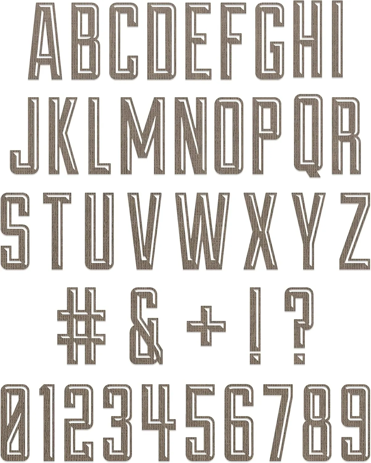 Sizzix Thinlits Die Set 41PK Alphanumeric Emporium by Tim Holtz, 666282, Multi-Colour