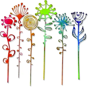 Sizzix Thinlits Die Set 6PK Artsy Stems by Tim Holtz | 665846 |Chapter 2 2022, Multicolor