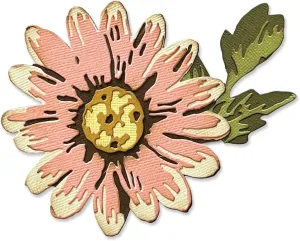 Sizzix Thinlits Die Set 7PK Blossom by Tim Holtz, 666283, Cranberry