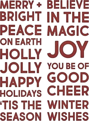 Sizzix Thinlits Die Set 9PK Bold Text Christmas by Tim Holtz | 666062 | Chapter 4 2022 Wafer, Grey