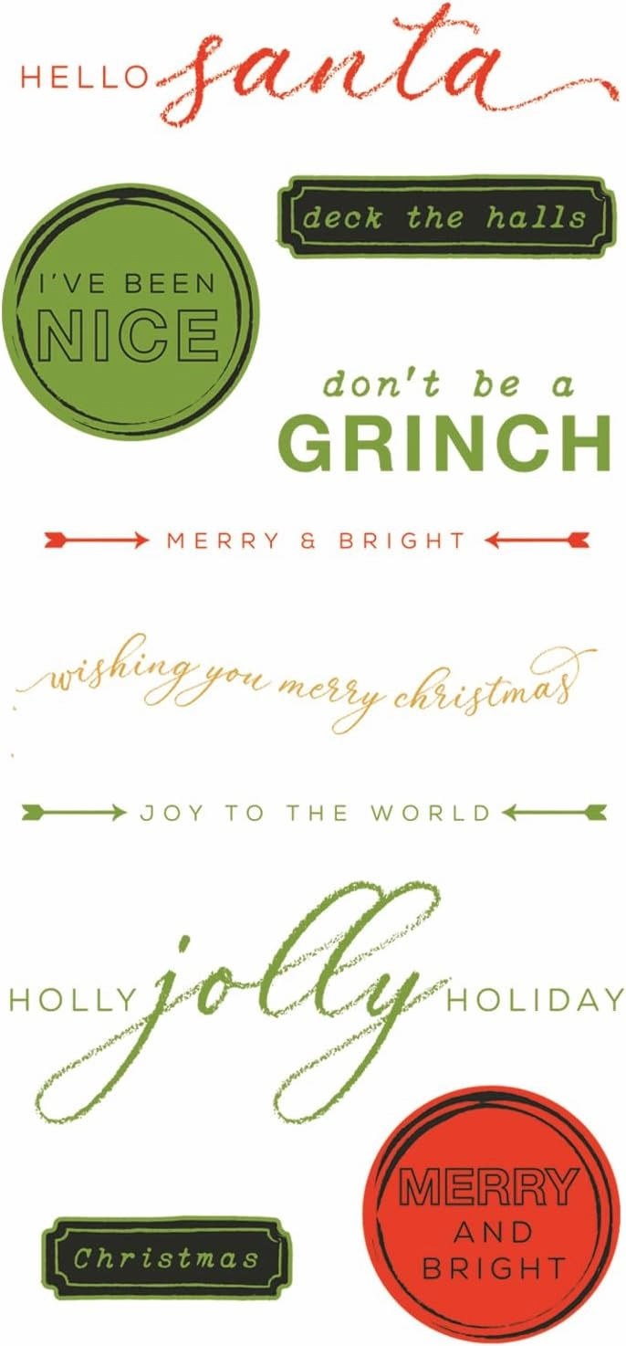 Sizzix Clear Stamps w/Framelits Die Jolly Sentiments by 49 and Market
