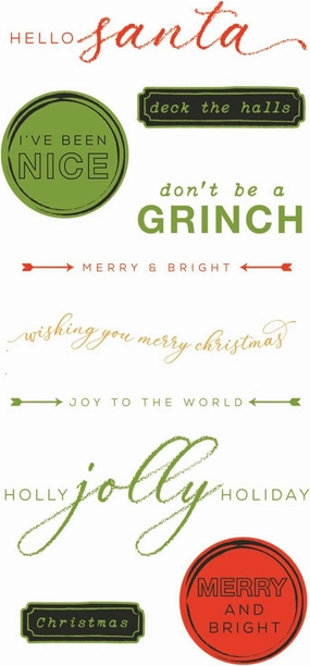 Sizzix Clear Stamps w/Framelits Die Jolly Sentiments by 49 and Market