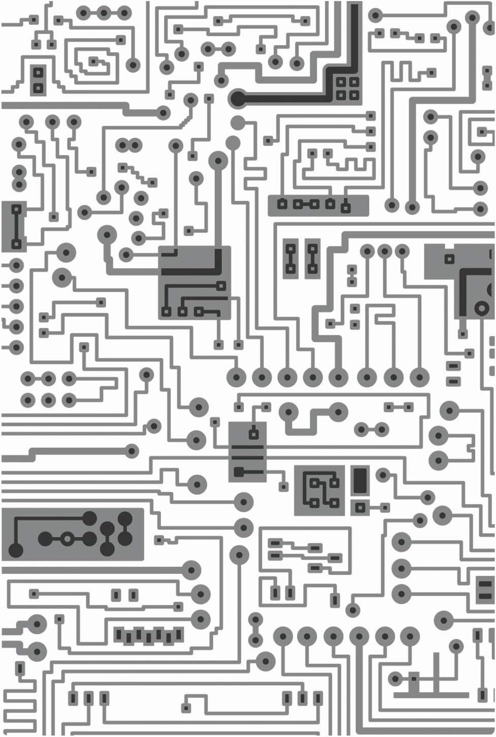 Sizzix Multi-Level Textured Impressions Embossing Folder Circuit by Tim Holtz, 665372, Multicolor