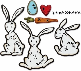 Sizzix Thinlits Die Set 15PK Bunny Stitch by Tim Holtz, 666293, One Size, Multi-Colour
