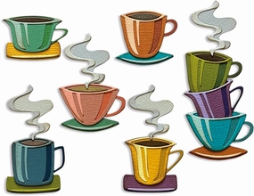 Sizzix Thinlits Die Set 28PK Papercut Café by Tim Holtz, 666287, Cranberry
