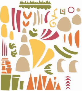Sizzix Thinlits Die Set 5PK Infinite Doodles #1 | 666523 | Metal, Wafer-Thin Cutting Dies for Scrapbooking, Embossing, Journalling, Silver