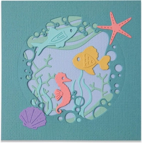 Sizzix Thinlits Die Set 9PK Ocean Scene by Olivia Rose, 665190, Multicolor