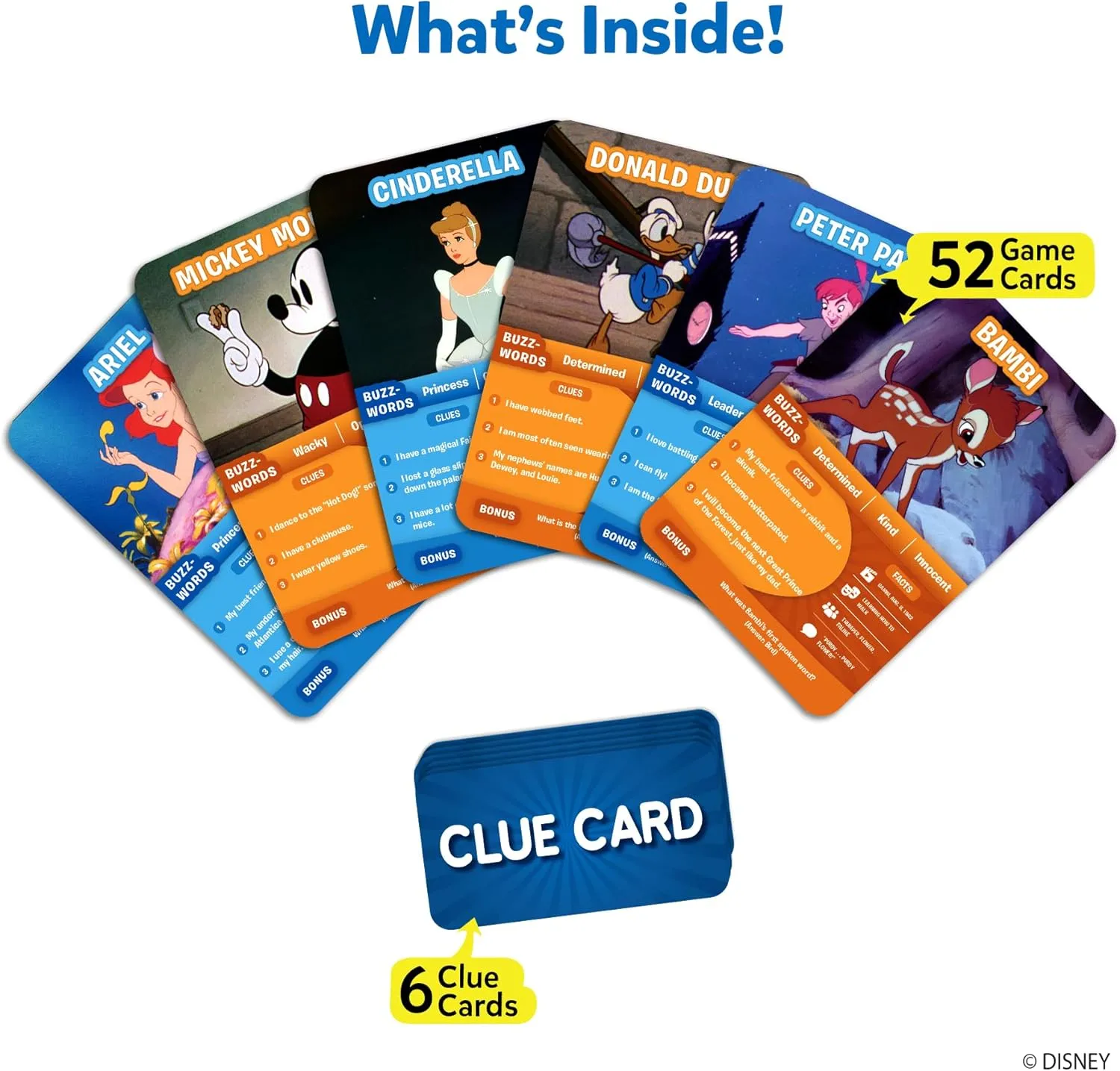 Skillmatics Guess in 10 Disney, Card Game for Girls, Boys, Kids, Teens, Adults, Who Love Cinderella, Mickey Mouse, Moana, Gifts for Ages 6, 7, 8, 9 and Up