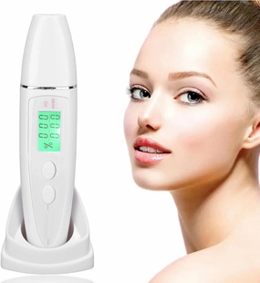 Skin Hydration Tester, Facial Skin Tester, Portable Smart Display Digital Skin Detection Pen Facial Skin Tester Pen Face Care Tool for Girl Women