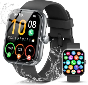 Smart Watch for Men Women, 1.96" HD Fitness Tracker Running Watch (Answer/Make Call), IP68 Waterproof,Pedometer, Sleep/Step/Activity/Heart Rate Monitor,110  Sport Mode Smartwatch for iOS Android Phone