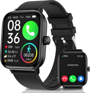 Smart Watch for Men Women (Answer/Make Calls), 1.83" Smartwatch with Heart Rate SpO2 Sleep Monitor, IP67 Waterproof, Fitness Activity Tracker, Smartwatches for iOS & Android Phones