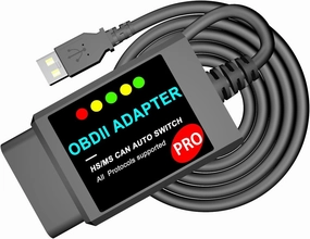 Smart Auto Switch OBD2 Adapter OBD2 to USB ELM327 OBD2 Scanner Code Reader Diagnostic Tool USB to OBD2 Cable ELM 327 OBDII OBD Interface for Ford Lincoln Mercury and Mazda Vehicles for Ford F150