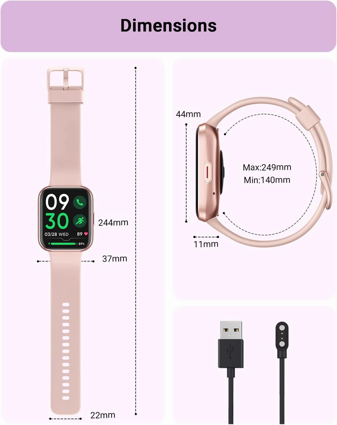 Smart Watch for Women Android & iPhone, Alexa Built-in, 1.8" Touch Screen Fitness Tracker with Answer/Make Calls, IP68 Waterproof Heart Rate/Sleep/SpO2 Monitor, Pedometer, 100  Sport Modes