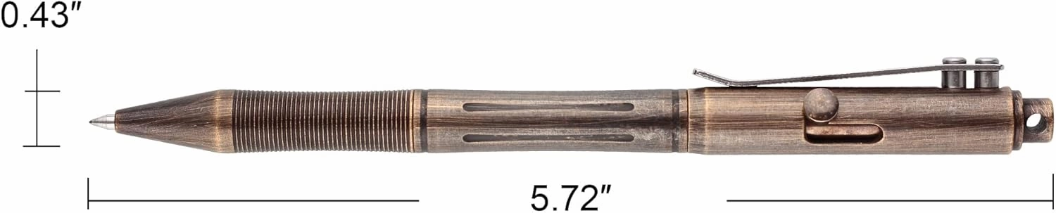SMOOTHERPRO Bolt Action Pen, Solid Brass Ballpoint Pen Compatible with Pilot G2 Refill, Weighted Heavy Pen for Tremor Parkinson Arthritic Hand, Color Natural (RG336)
