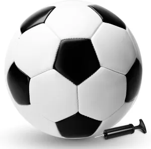 Soccer Ball Size 3 Size 4 Size 5 with Pump - Single, 2 or 3 Pack - Official Size & Weight - Classic Indoor Outdoor Soccer Long-Lasting Performance- Ideal Gift for Toddler Kids Boys Girls Youth Adult