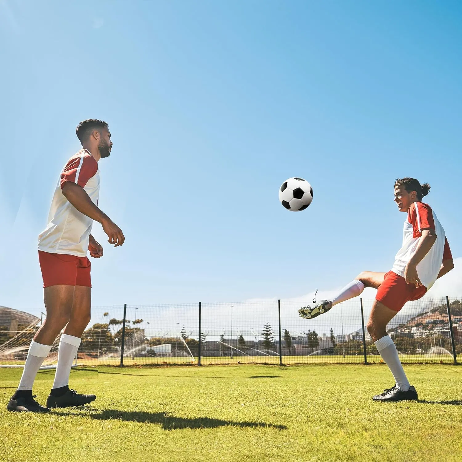 Soccer Ball Size 3 Size 4 Size 5 with Pump - Single, 2 or 3 Pack - Official Size & Weight - Classic Indoor Outdoor Soccer Long-Lasting Performance- Ideal Gift for Toddler Kids Boys Girls Youth Adult