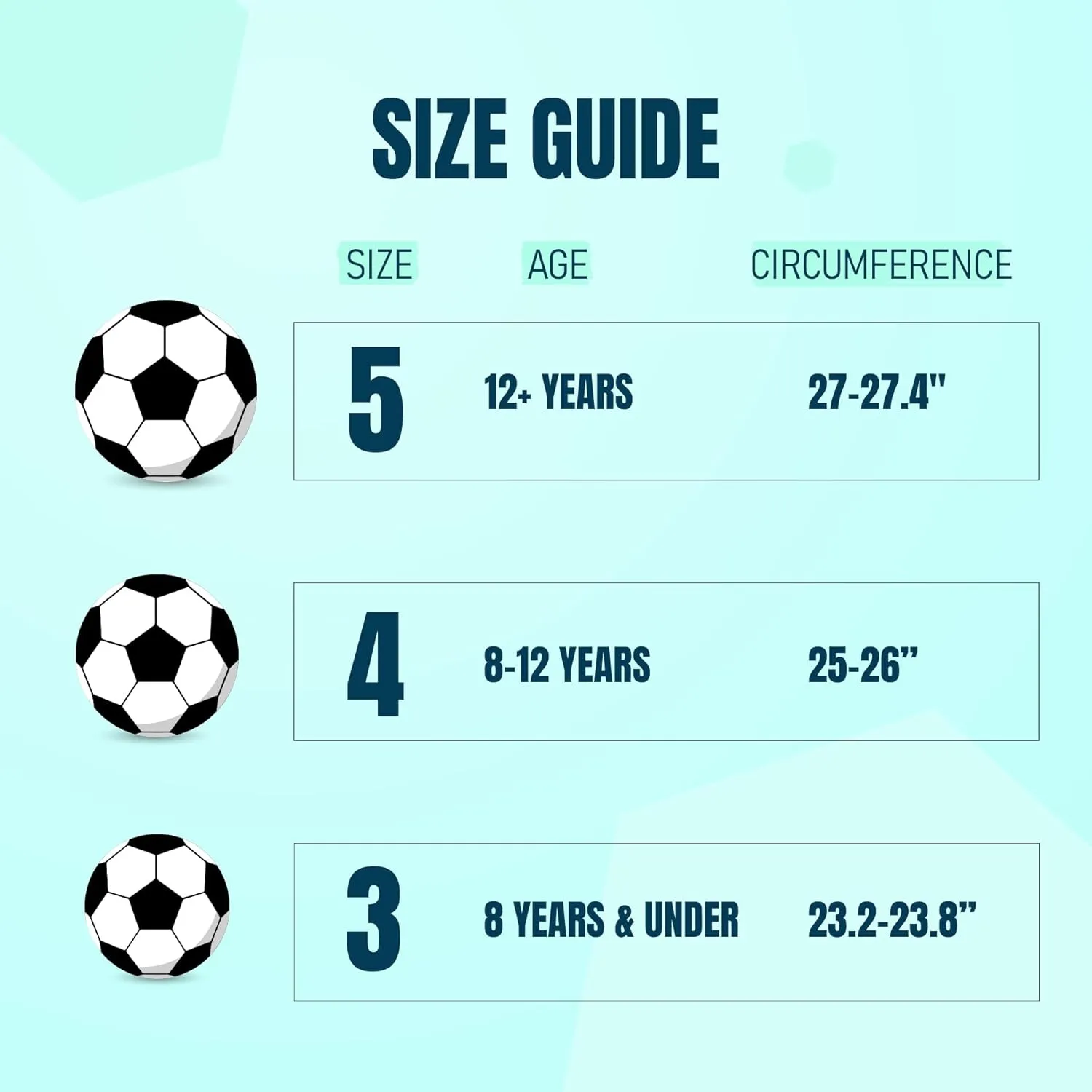 Soccer Ball Size 3 Size 4 Size 5 with Pump - Single, 2 or 3 Pack - Official Size & Weight - Classic Indoor Outdoor Soccer Long-Lasting Performance- Ideal Gift for Toddler Kids Boys Girls Youth Adult