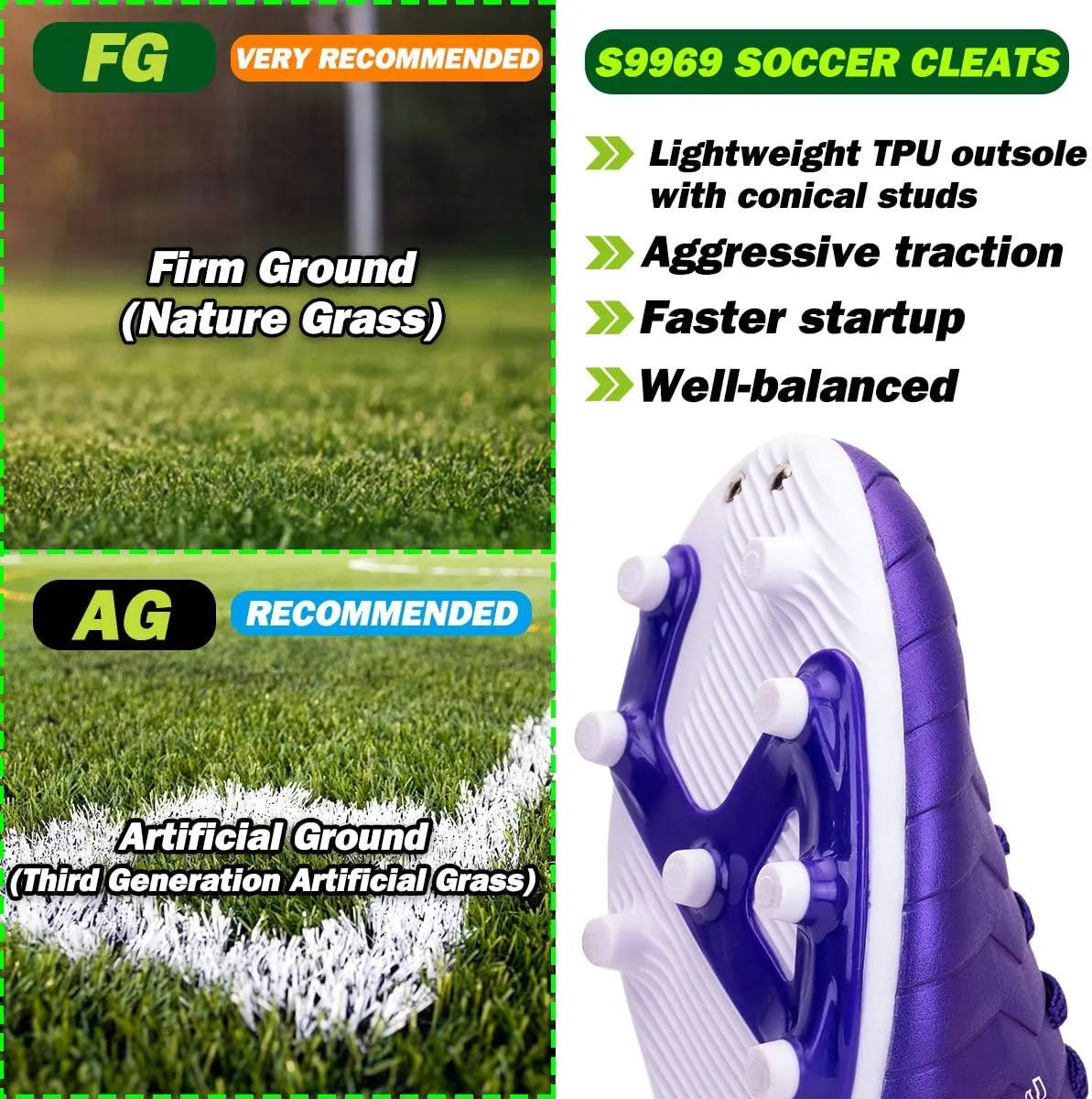 Soccer Shoes Kids Boys FG Cleats/TF Professional Training Girls Football Shoes