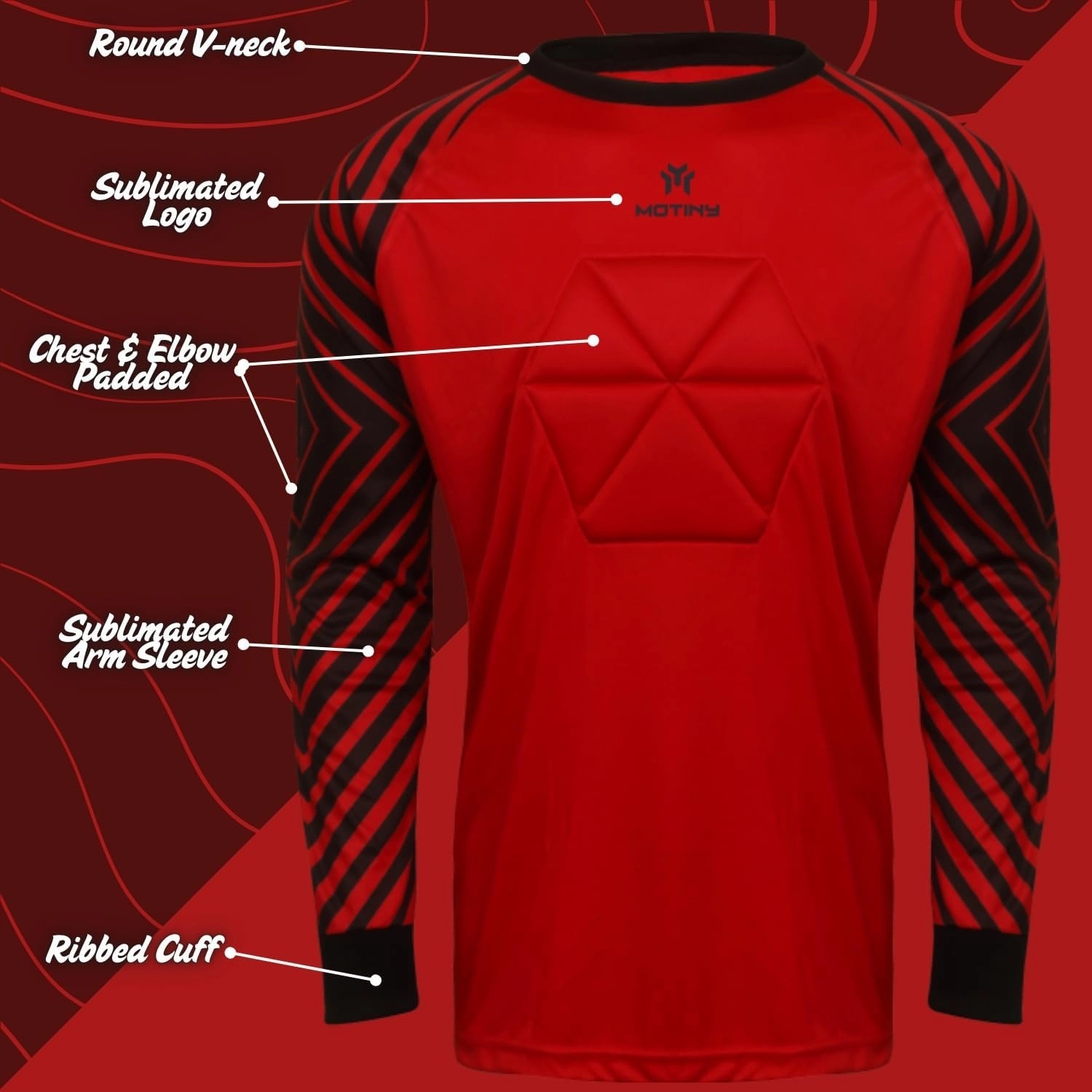 Soccer Goalie Jersey - Pro Series - Chest & Elbow Padded - Quick-Dry Fabric - Ergonomic Fit - Enhanced Durability