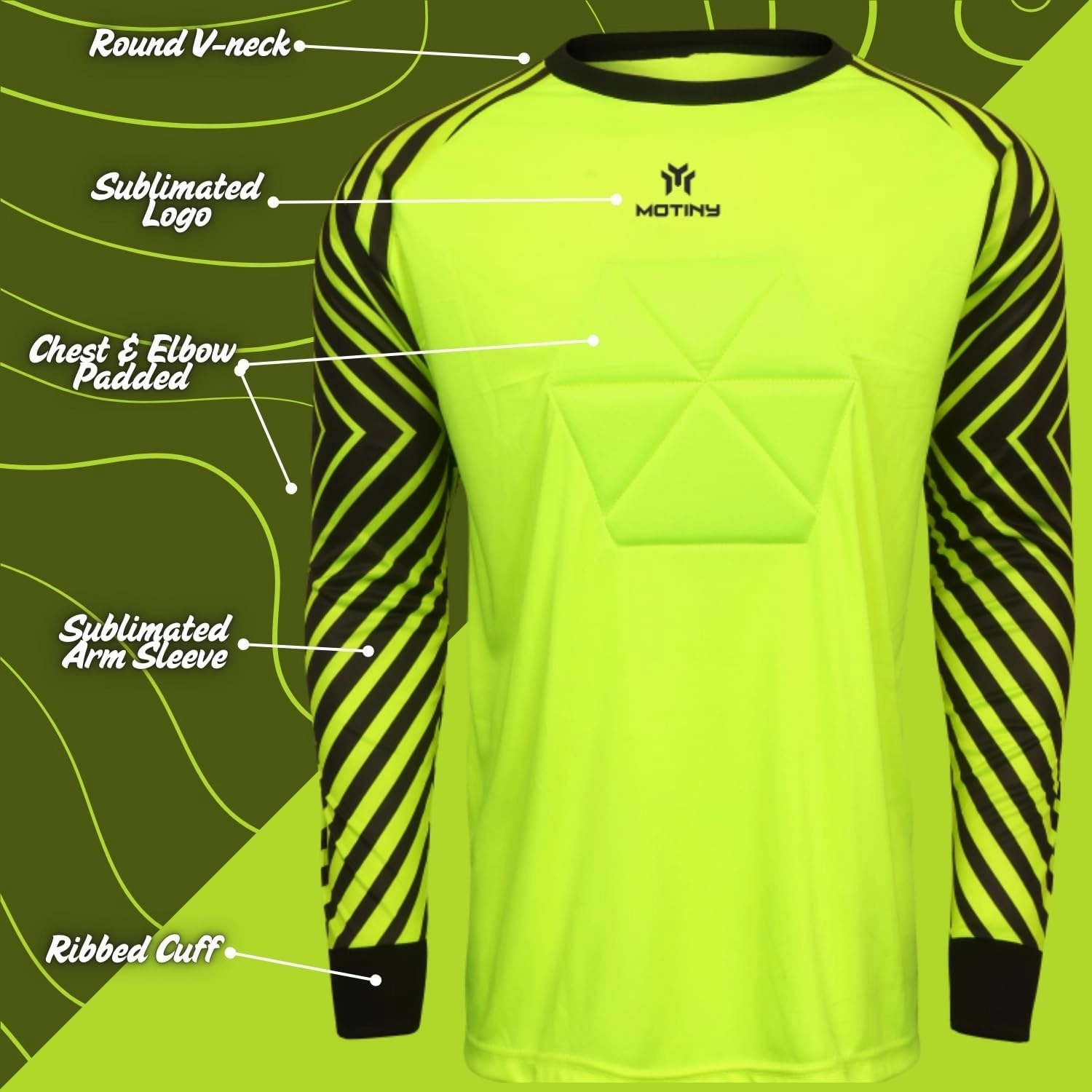 Soccer Goalie Jersey - Pro Series - Chest & Elbow Padded - Quick-Dry Fabric - Ergonomic Fit - Enhanced Durability