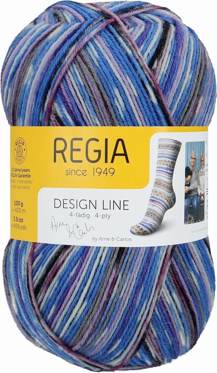 Sock Yarn REGIA 4ply Design Line A&C Lofoten Color (3881 - Nusfjord), (9801270-03881)