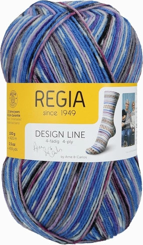 Sock Yarn REGIA 4ply Design Line A&C Lofoten Color (3881 - Nusfjord), (9801270-03881)