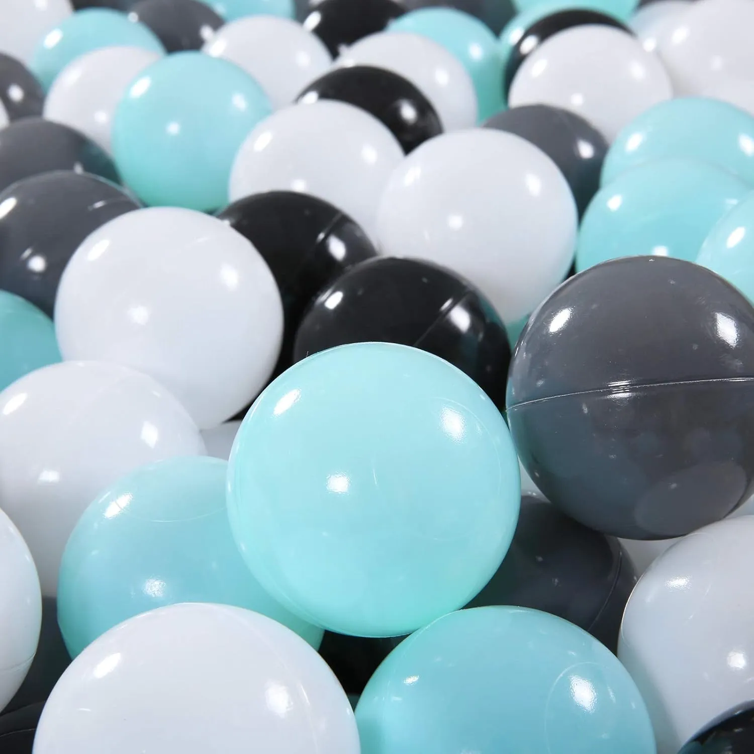 Soft Plastic Ball Pit Balls, 100 200 500pcs Plastic Toy Balls for Kids, Crush Proof Stress Balls for Baby Toddler Birthday Party, Ball Pits Play Tent, Baby Pool Water Toys, Party Decoration