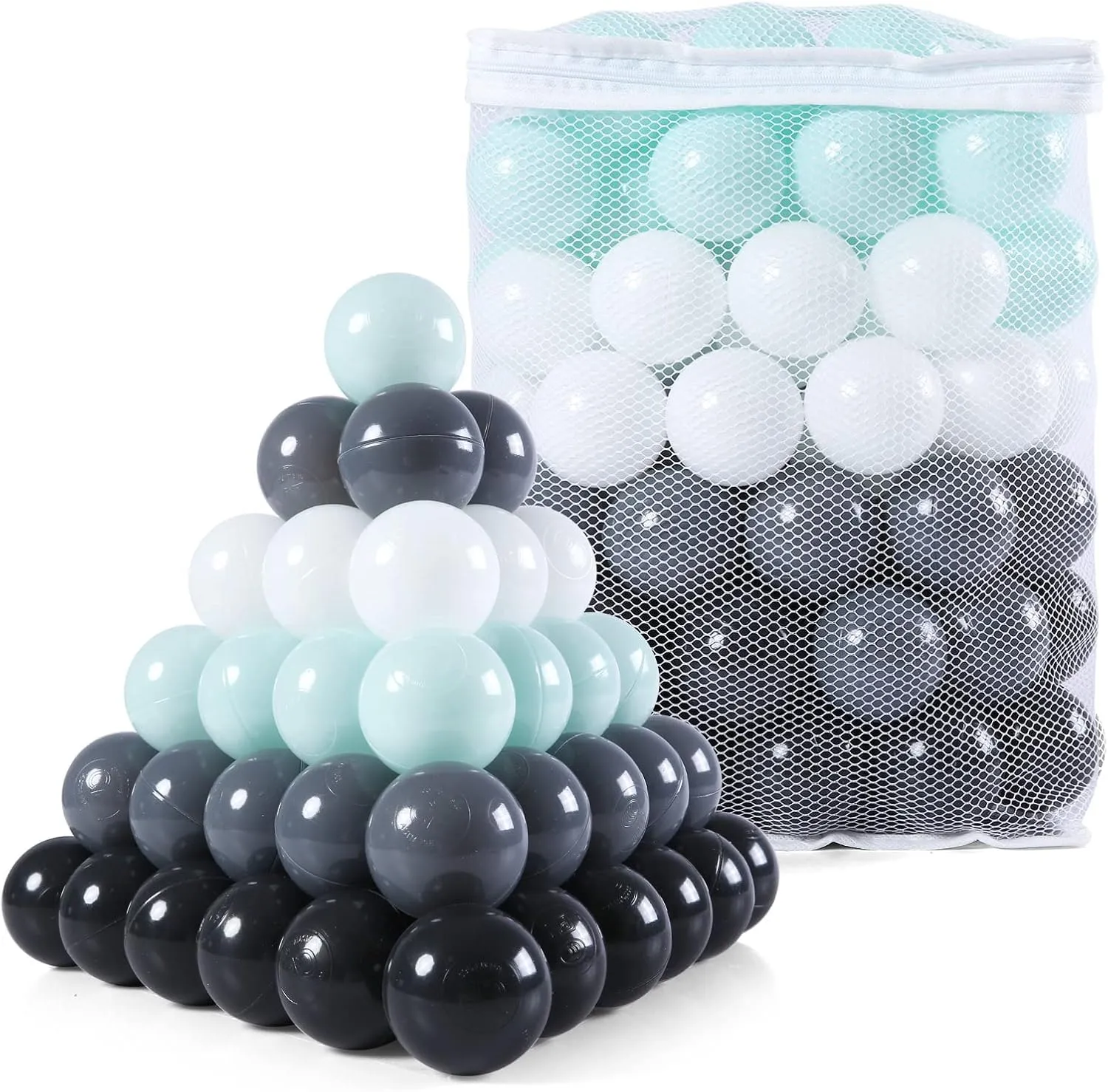 Soft Plastic Ball Pit Balls, 100 200 500pcs Plastic Toy Balls for Kids, Crush Proof Stress Balls for Baby Toddler Birthday Party, Ball Pits Play Tent, Baby Pool Water Toys, Party Decoration