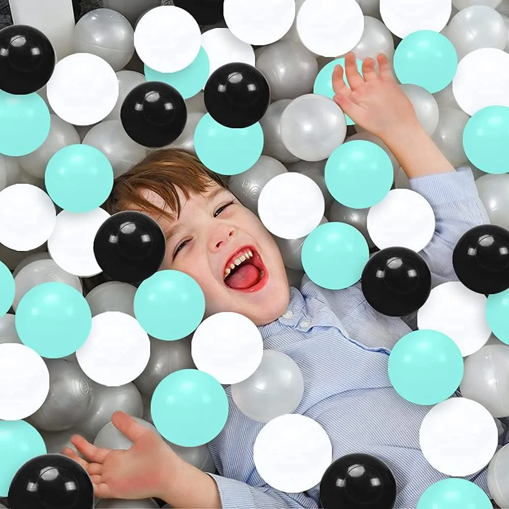 Soft Plastic Ball Pit Balls, 100 200 500pcs Plastic Toy Balls for Kids, Crush Proof Stress Balls for Baby Toddler Birthday Party, Ball Pits Play Tent, Baby Pool Water Toys, Party Decoration