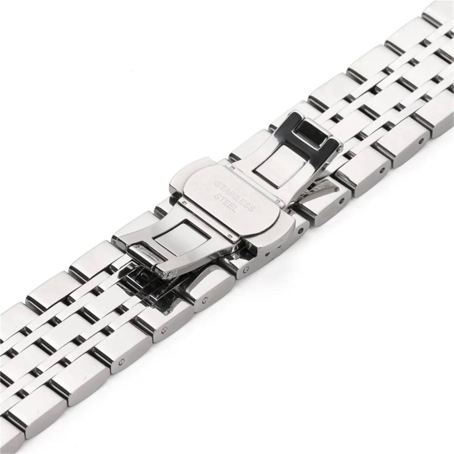Solid Stainless Steel Band 18mm 20mm 22mm Universal Smartwatch Replacement Strap Bracelet Men Business Watchband Belt
