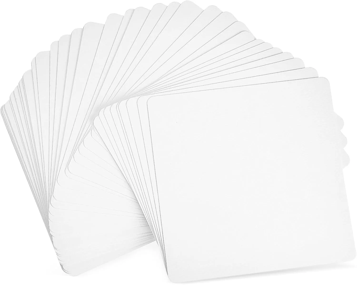SOPOTUTU 50pcs Blank Watercolor Cards Square White Cardstock for Painting and Drawing for DIY Projects and Classroom Use Tear-Resistant Versatile Art Supplies