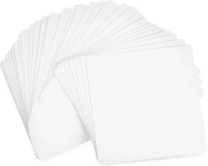 SOPOTUTU 50pcs Blank Watercolor Cards Square White Cardstock for Painting and Drawing for DIY Projects and Classroom Use Tear-Resistant Versatile Art Supplies
